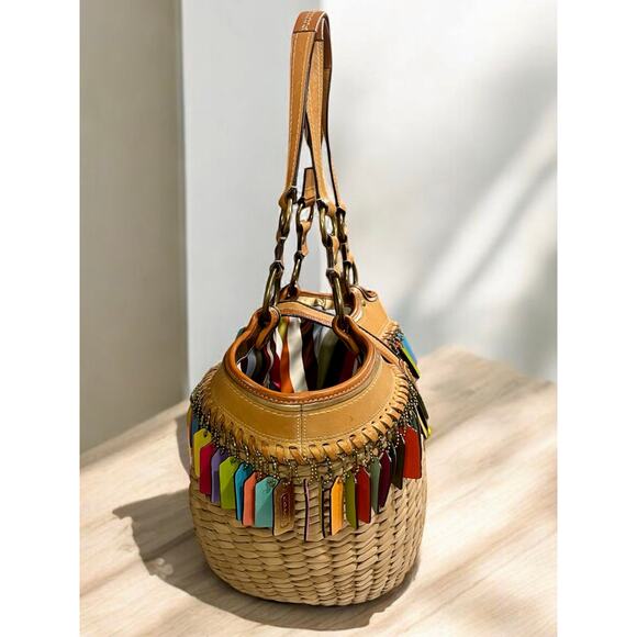 Y2K Coach 10759 Limited Edition Lily Straw Basket Bag - Picture 3 of 15